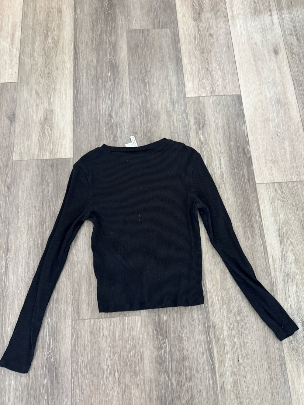 H&M Black Ribbed Long-Sleeve Top - Picture 4 of 4